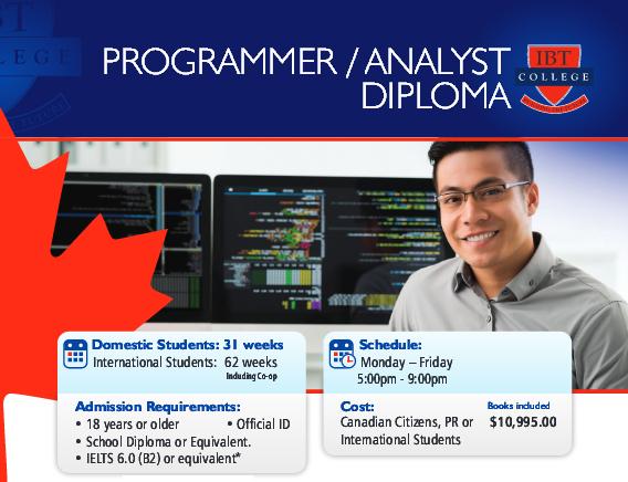 Programista/Analityk - studiowanie w Kanadzie